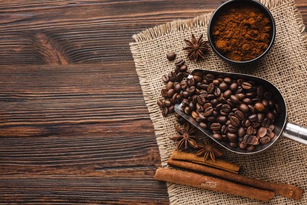 Coffee beans texture